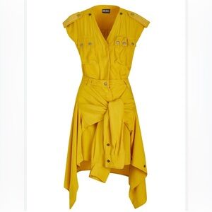 NWT Diesel Women's Yellow Short Dress - Giuditta Dress size Large.